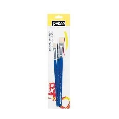 Zestaw pędzli Pebeo Model 697199 - Płaskie, Rozmiary 6, 10, 14 Zestaw pędzli Pebeo Model 697199 - Płaskie, Rozmiary 6, 10, 14