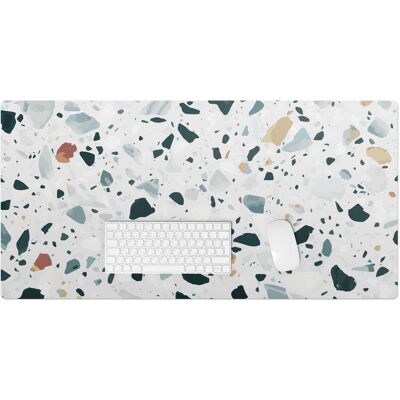 Tulup Personalizowana mata na biurko – Wysokiej jakości winyl z nadrukiem - Mozaika terrazzo 100x50 cm Tulup Personalizowana mata na biurko – Wysokiej jakości winyl z nadrukiem - Mozaika terrazzo 100x50 cm