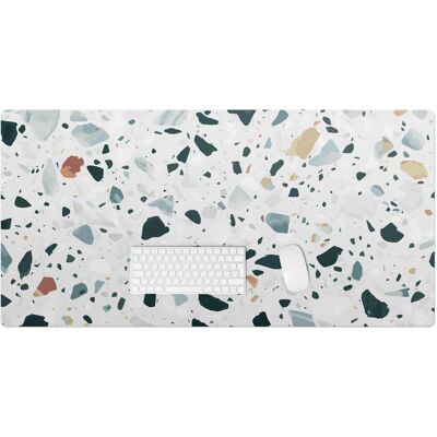 Tulup Personalizowana mata na biurko – Wysokiej jakości winyl z nadrukiem - Mozaika terrazzo 120x60 cm Tulup Personalizowana mata na biurko – Wysokiej jakości winyl z nadrukiem - Mozaika terrazzo 120x60 cm
