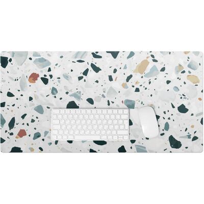 Tulup Personalizowana mata na biurko – Wysokiej jakości winyl z nadrukiem - Mozaika terrazzo 90x45 cm Tulup Personalizowana mata na biurko – Wysokiej jakości winyl z nadrukiem - Mozaika terrazzo 90x45 cm