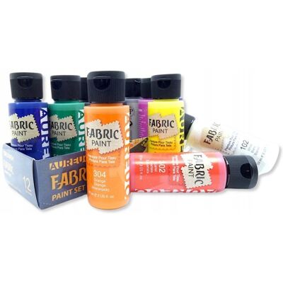 Phoenix Zestaw Farb do tkanin AUREUO 12x59 ml Phoenix Zestaw Farb do tkanin AUREUO 12x59 ml