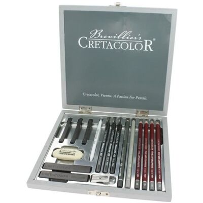 Inny producent Piórnik grafitowy CRETACOLOR SILVER BOX Inny producent Piórnik grafitowy CRETACOLOR SILVER BOX
