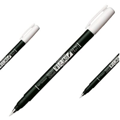 Pisak Do Kaligrafii Pędzelkowy Tombow Brush Pen Fudenosuke Biały White Pisak Do Kaligrafii Pędzelkowy Tombow Brush Pen Fudenosuke Biały White