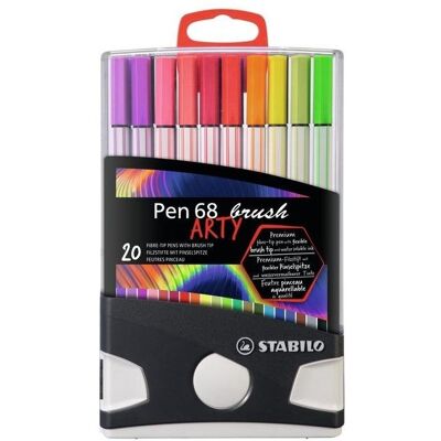 STABILO Pen 68 brush ARTY - Marker z pędzelkiem - 20 sztuk STABILO Pen 68 brush ARTY - Marker z pędzelkiem - 20 sztuk