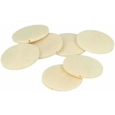 Inny producent Płaski okrągły drewniany koralik 40mm 10 sztuk - Artémio Brown Inny producent Płaski okrągły drewniany koralik 40mm 10 sztuk - Artémio Brown