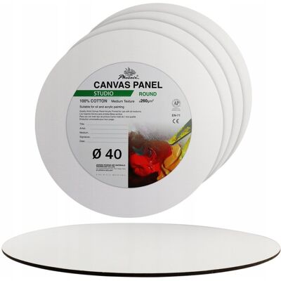 Phoenix Płótno Malarskie Podobrazie Do Malowania Okrągłe Panel 40 Cm Koło 5 Szt Phoenix Płótno Malarskie Podobrazie Do Malowania Okrągłe Panel 40 Cm Koło 5 Szt