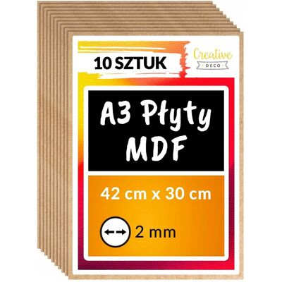 Kreatywna płyta MDF 10xA3 - Cięcie laserowe & Pirografia DIY Kreatywna płyta MDF 10xA3 - Cięcie laserowe & Pirografia DIY