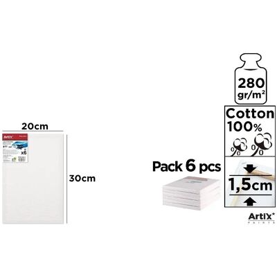 Artix Podobrazie 20x30x1,5cm 280G/m2 (6szt) Artix Podobrazie 20x30x1,5cm 280G/m2 (6szt)