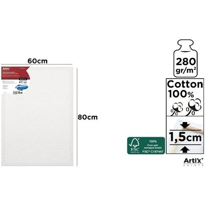 Artix Podobrazie 60x80x1,5cm 280G/m2 Artix Podobrazie 60x80x1,5cm 280G/m2