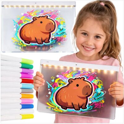Inny producent PODŚWIETLANA TABLICA DO RYSOWANIA - ŚWIECĄCA LED + MARKERY 30 x 20 cm Inny producent PODŚWIETLANA TABLICA DO RYSOWANIA - ŚWIECĄCA LED + MARKERY 30 x 20 cm