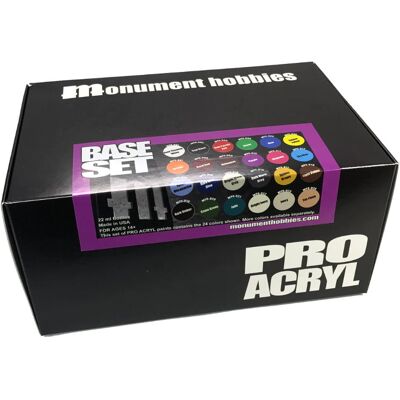 Inny producent Pro Acryl Base Set 2.0, Monument Hobbies, 24x22 ml Inny producent Pro Acryl Base Set 2.0, Monument Hobbies, 24x22 ml