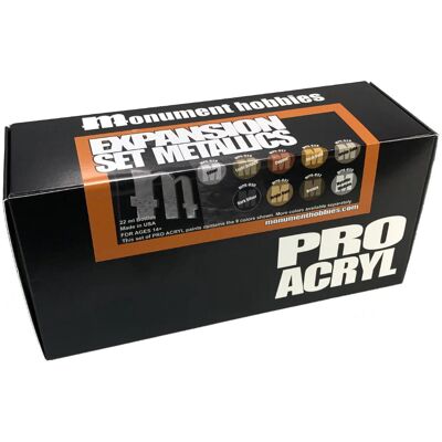 Inny producent Pro Acryl Expansion Metallic 2.0, Monument Hobbies, 9x22 ml Inny producent Pro Acryl Expansion Metallic 2.0, Monument Hobbies, 9x22 ml