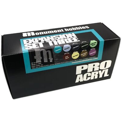 Inny producent Pro Acryl Expansion Set Three 2.0, Monument Hobbies, 9x22 ml Inny producent Pro Acryl Expansion Set Three 2.0, Monument Hobbies, 9x22 ml