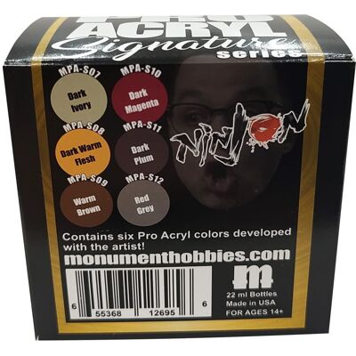 Inny producent Pro Acryl Ninjon Set, Monument Hobbies, 6x22 ml Inny producent Pro Acryl Ninjon Set, Monument Hobbies, 6x22 ml
