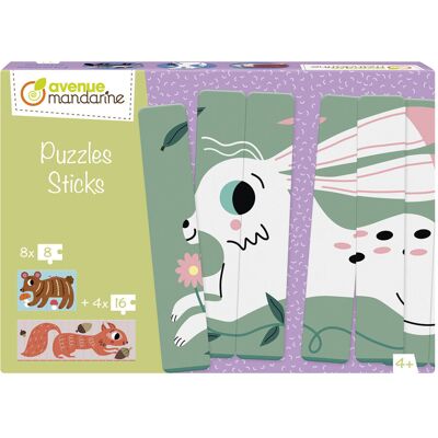 Avenue Mandarine - Puzzle patyczki Zwierzęta Lasu Avenue Mandarine - Puzzle patyczki Zwierzęta Lasu