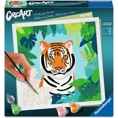 Ravensburger CreArt Malowanie po numerach Dziki Tygrys 12+ Ravensburger CreArt Malowanie po numerach Dziki Tygrys 12+