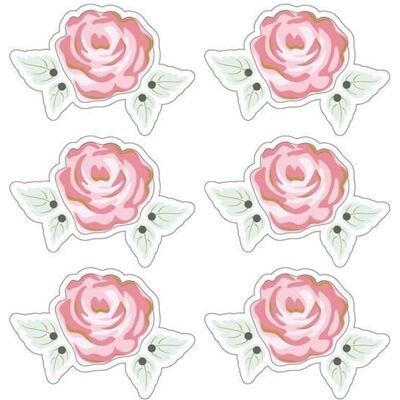 Inny producent Rayher - Naklejki 3D 4cm - Romantyczna róża z białym konturem Inny producent Rayher - Naklejki 3D 4cm - Romantyczna róża z białym konturem