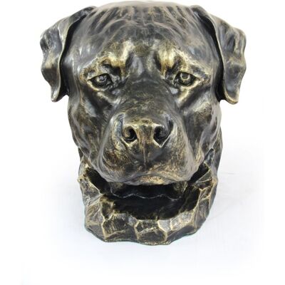 Rottweiler - skrzynia pamiątkowa psa, popiersie psa, duża głowa psa do ogrodu marki Art-Dog Rottweiler - skrzynia pamiątkowa psa, popiersie psa, duża głowa psa do ogrodu marki Art-Dog