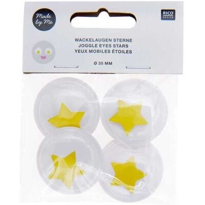 Inny producent Ruchome oczy Ø 35 mm - żółta gwiazda Inny producent Ruchome oczy Ø 35 mm - żółta gwiazda