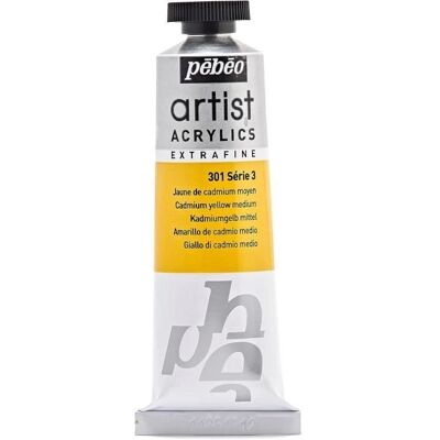 PEBEO Rurka 37 ml Farba Artystyczna Akrylowe Extra Fine Żółty Kadmowy Średni PEBEO Rurka 37 ml Farba Artystyczna Akrylowe Extra Fine Żółty Kadmowy Średni