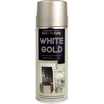 Inny producent Rust-Oleum White Gold Metallic Spray 400ml - farba metaliczna w sprayu kolor białe złoto Inny producent Rust-Oleum White Gold Metallic Spray 400ml - farba metaliczna w sprayu kolor białe złoto