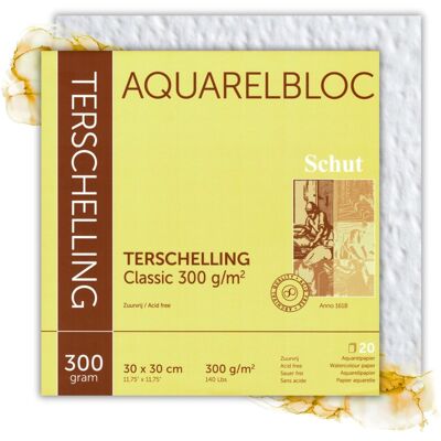 Clairefontaine Schut TERSCHELLING Classic CP Blok Papier Do Malowania Do Akwareli 30x30 cm Clairefontaine Schut TERSCHELLING Classic CP Blok Papier Do Malowania Do Akwareli 30x30 cm
