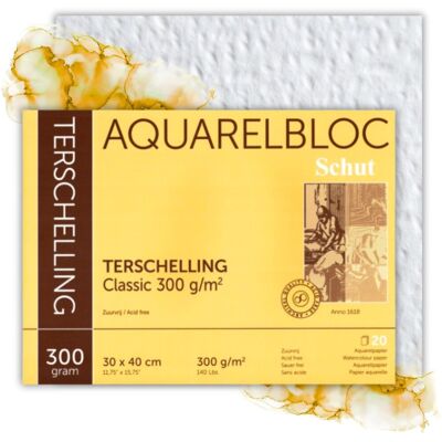 Clairefontaine Schut TERSCHELLING Classic CP Papier Blok Do Farb Akwareli 300g 30x40cm Clairefontaine Schut TERSCHELLING Classic CP Papier Blok Do Farb Akwareli 300g 30x40cm