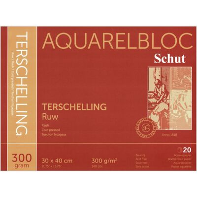 Clairefontaine Schut TERSCHELLING RUW – blok do akwareli 300g 300x400mm Clairefontaine Schut TERSCHELLING RUW – blok do akwareli 300g 300x400mm