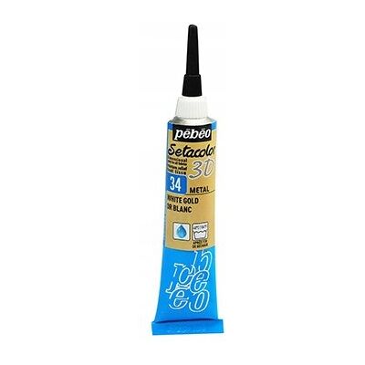 PEBEO Setacolor 3D Metal Effect 20 Ml White Gold PEBEO Setacolor 3D Metal Effect 20 Ml White Gold