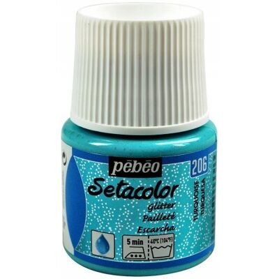 PEBEO Setacolor Light Fabrics Glitter 45 Ml Turquoise PEBEO Setacolor Light Fabrics Glitter 45 Ml Turquoise