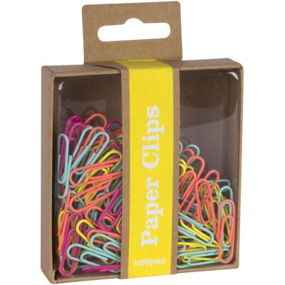 Apli Spinacze, Fluor Collection, 100 sztuk Apli Spinacze, Fluor Collection, 100 sztuk