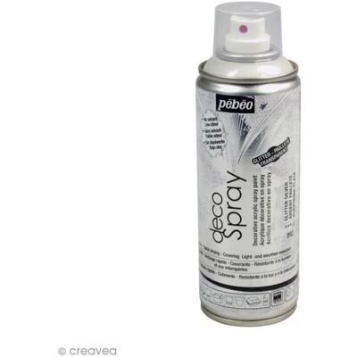 Pebeo - DecoSpray - Srebrny brokat - 200 ml - Farba w sprayu Pebeo - DecoSpray - Srebrny brokat - 200 ml - Farba w sprayu