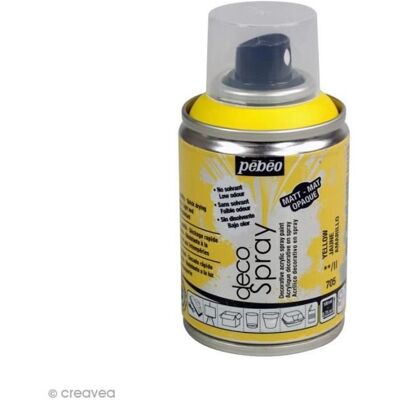 PEBEO Spray do malowania - Pébéo - DecoSpray - Żółty - 100 ml - Do kreatywności i rękodzieła PEBEO Spray do malowania - Pébéo - DecoSpray - Żółty - 100 ml - Do kreatywności i rękodzieła