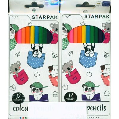 Starpak, Kredki ołówkowe, 12 kolorów, 12 szt. Starpak, Kredki ołówkowe, 12 kolorów, 12 szt.