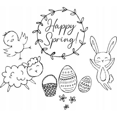 STEMPEL Sizzix - Spring Essentialss Wielkanoc STEMPEL Sizzix - Spring Essentialss Wielkanoc