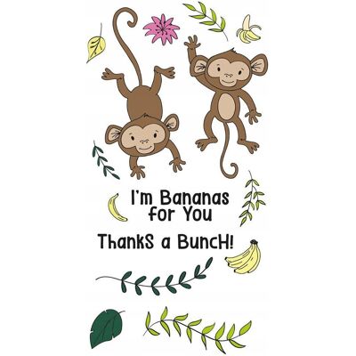 STEMPEL zestaw stempli Sizzix - Going Bananas małpy STEMPEL zestaw stempli Sizzix - Going Bananas małpy