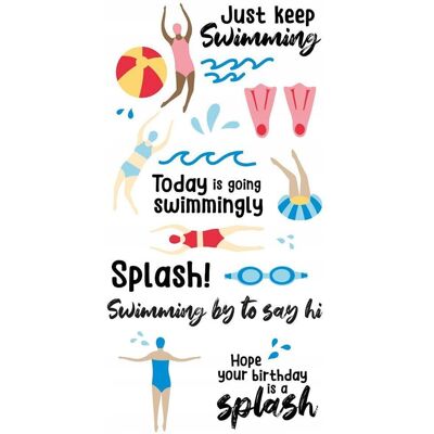 STEMPEL zestaw stempli Sizzix - Synchronized Swimmers pływanie STEMPEL zestaw stempli Sizzix - Synchronized Swimmers pływanie