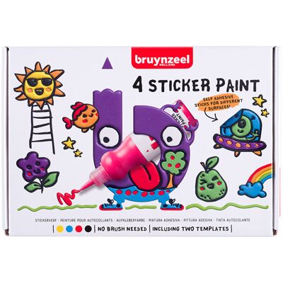 Bruynzeel-Sakura Sticker Paint, farby dla dzieci Bruynzeel 4 x 50 ml Bruynzeel-Sakura Sticker Paint, farby dla dzieci Bruynzeel 4 x 50 ml