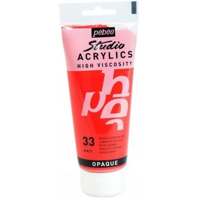 STUDIO ACRYLICS Farba akrylowa PEBEO 100ML CADMIUM STUDIO ACRYLICS Farba akrylowa PEBEO 100ML CADMIUM