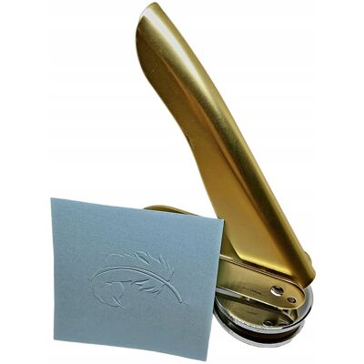Inny producent Suchy stempel stempel tradycyjny wytłocznik PIÓRO Inny producent Suchy stempel stempel tradycyjny wytłocznik PIÓRO