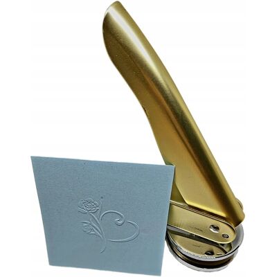Inny producent Suchy stempel stempel tradycyjny wytłocznik SERCE I KWIAT Inny producent Suchy stempel stempel tradycyjny wytłocznik SERCE I KWIAT