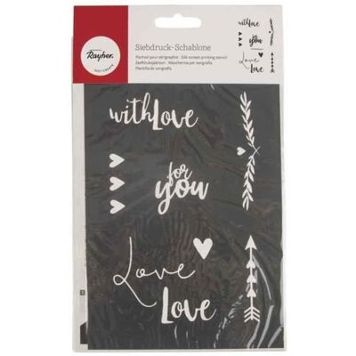 Inny producent Szablon 21 x 14,8 cm i szpatułka - Z miłością Inny producent Szablon 21 x 14,8 cm i szpatułka - Z miłością