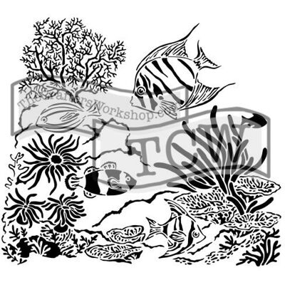 The Crafter`s Workshop, Inc. Szablon, akwarium, 30,5 cm The Crafter`s Workshop, Inc. Szablon, akwarium, 30,5 cm