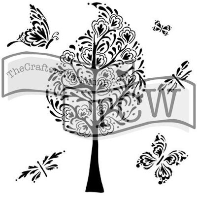 The Crafter`s Workshop, Inc. Szablon, kapryśny ogród, 30,5 cm The Crafter`s Workshop, Inc. Szablon, kapryśny ogród, 30,5 cm