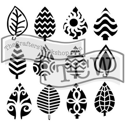 The Crafter`s Workshop, Inc. Szablon, liście, 30,5 cm The Crafter`s Workshop, Inc. Szablon, liście, 30,5 cm