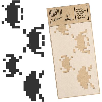 Nakleo - Space Invaders - 45x95cm - 0.5mm PVC - Szablon malarski Nakleo - Space Invaders - 45x95cm - 0.5mm PVC - Szablon malarski