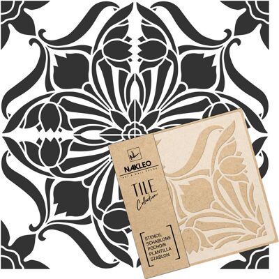 nakleo Szablon Malarski // Płytki – Kafelki // Art Nouveau – Secesja #5 // 60X60Cm nakleo Szablon Malarski // Płytki – Kafelki // Art Nouveau – Secesja #5 // 60X60Cm