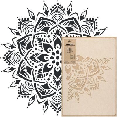 nakleo szablon malarski wielokrotny // KWIECISTA MANDALA // XL nakleo szablon malarski wielokrotny // KWIECISTA MANDALA // XL