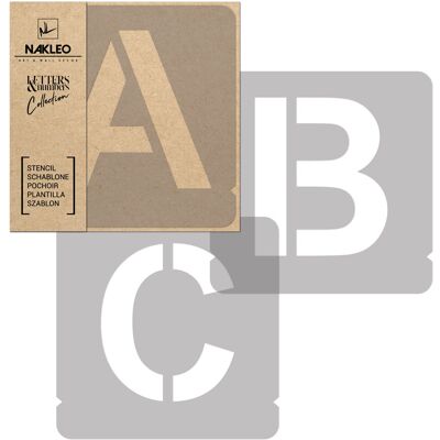 nakleo Szablon malarski wielokrotny, litery i cyfry 250 mm, Modern Sans Wielkie nakleo Szablon malarski wielokrotny, litery i cyfry 250 mm, Modern Sans Wielkie