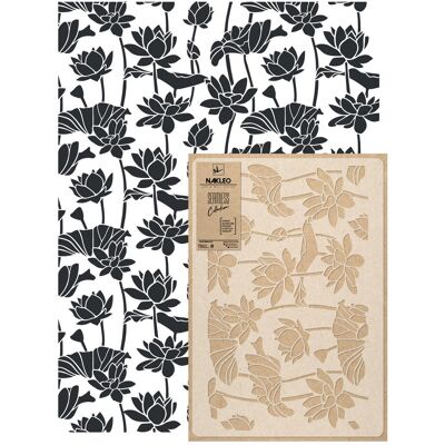 nakleo Szablon Malarski Wielokrotny Powtarzalny // Lotus Flowers nakleo Szablon Malarski Wielokrotny Powtarzalny // Lotus Flowers